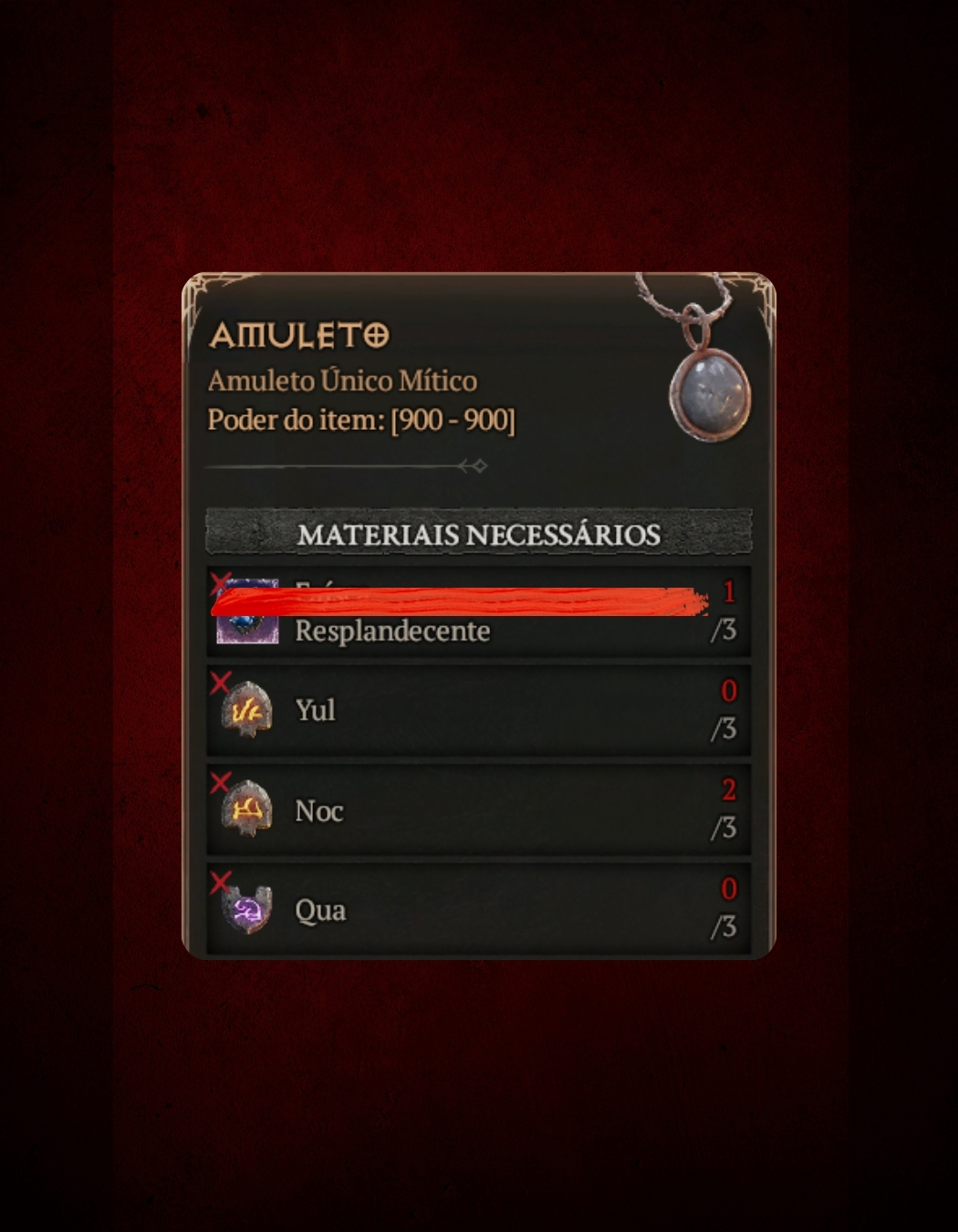 Kit de Runas Para Amuleto - Diablo IV