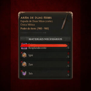 Kit de Runas Para Arma de Duas Mãos - Diablo IV