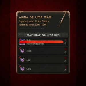 Kit de Runas Para Arma de Uma Mão - Diablo IV