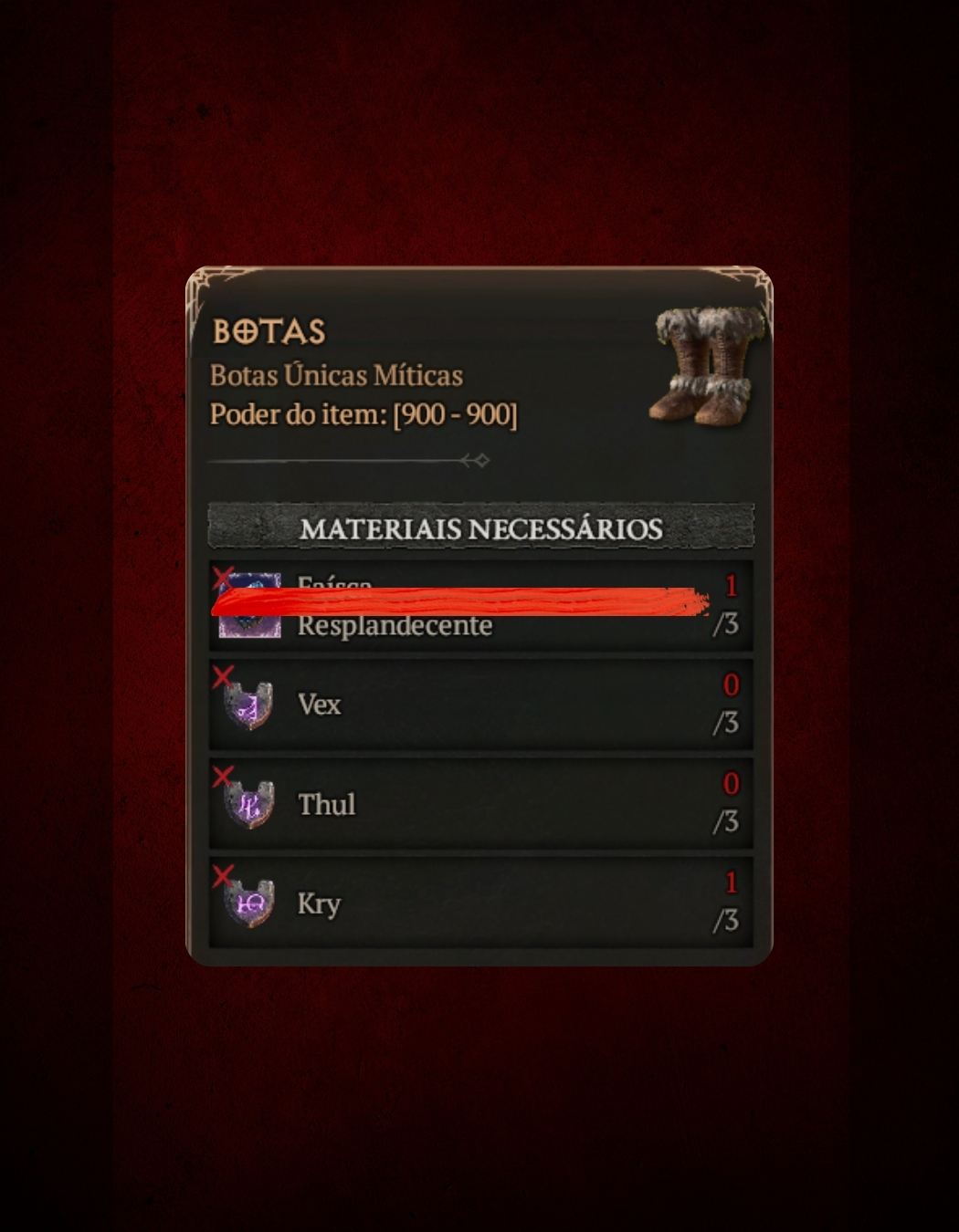 Kit de Runas Para Botas - Diablo IV