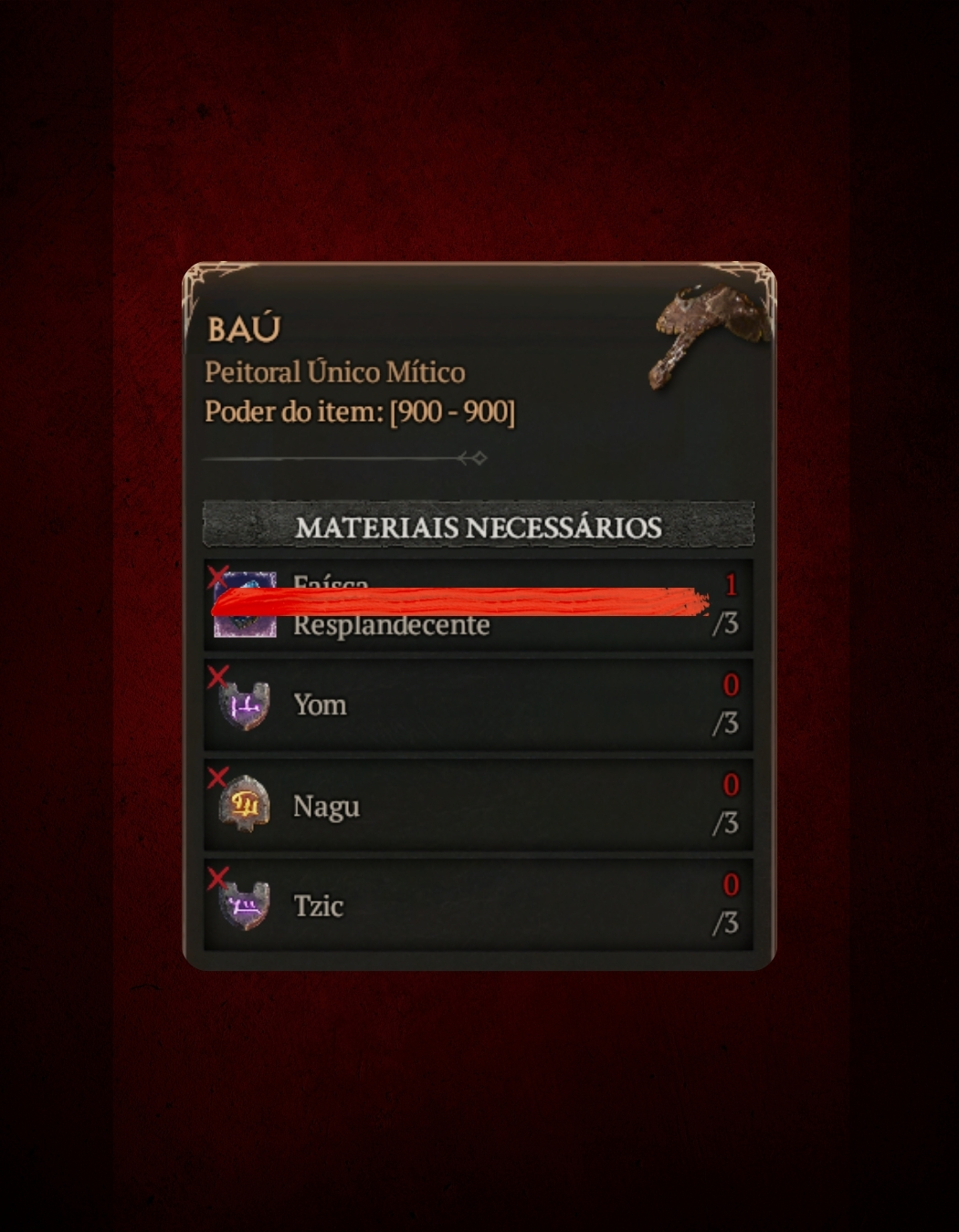 Kit de Runas Para Peito - Diablo IV