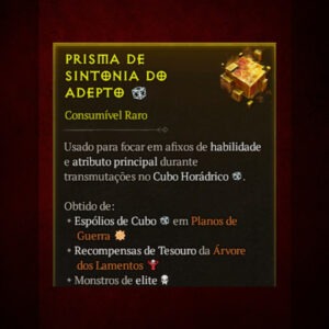 Prisma de Sintonia do Adepto x40