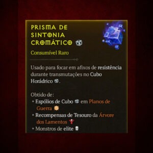 Prisma de Sintonia Cromático x40